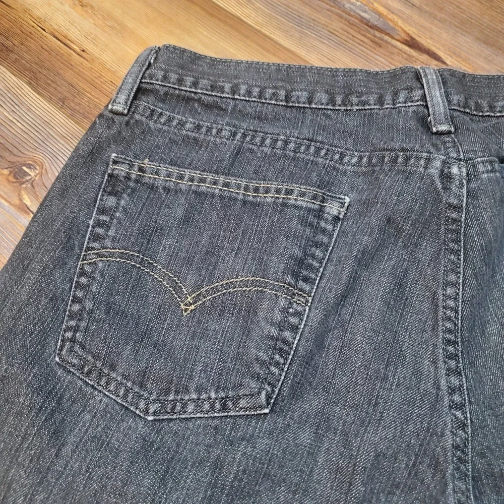 Levis 514 Classic Straight Fit Jeans Mens 34x34 Faded Black Denim Cotton